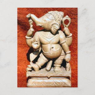 Cartão Postal Templo de Jain, estátua da Índia