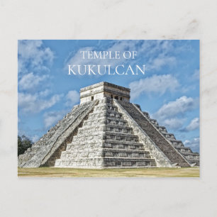 Cartão Postal Templo de Kukulcán, Pirâmide, Chichen Itza, Méx