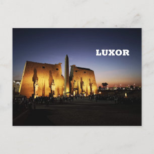 Cartão Postal Templo de Luxor Antigo Egito Faraó Obliks