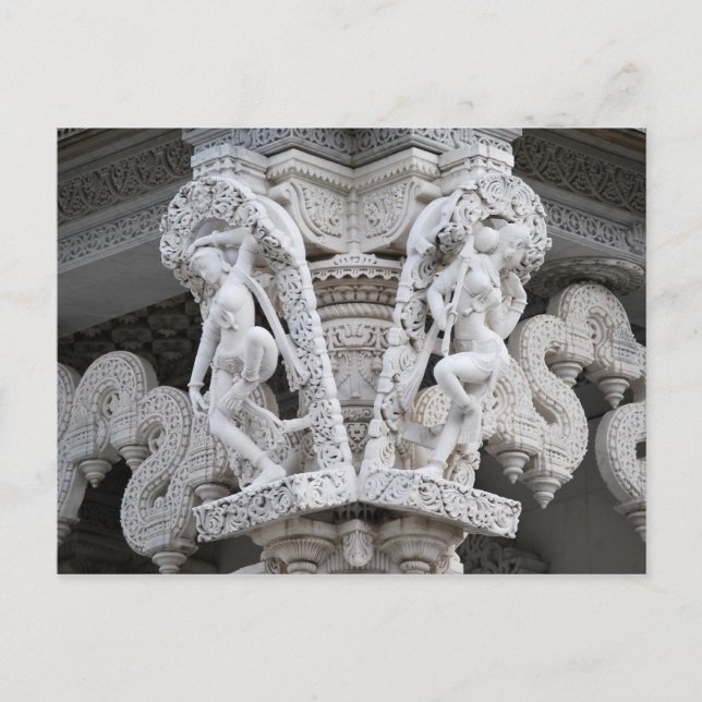 Cartão Postal Templo de Neasden - Baps Shri Swaminarayan Mandir (Frente)