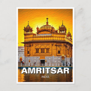 Cartão Postal Templo de Ouro Amritsar