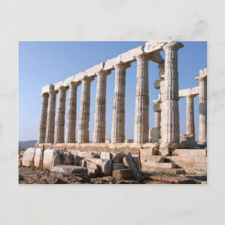 Cartão Postal Templo de Poseidon, Sounion, Grécia