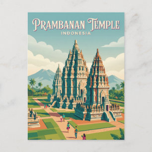 Cartão Postal Templo de Prambanan Indonésia