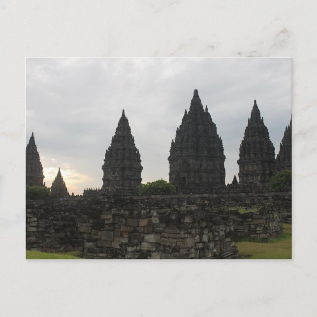 Cartão Postal Templo de Prambanan, Indonésia (Frente)