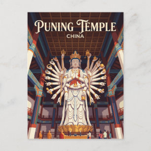 Cartão Postal Templo de Puning Grande Salão Mahavira China
