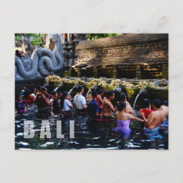 Cartão Postal Templo de Tirta Empul em Bali, Indonésia