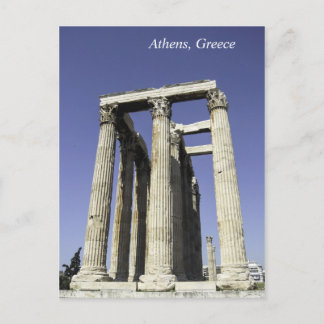 Cartão Postal Templo de Zeus - Atenas, Cartão-postal de Grécia