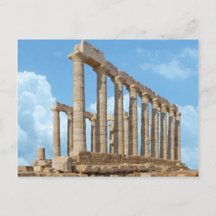 Cartão Postal Templo do Cartão-postal Poseidon