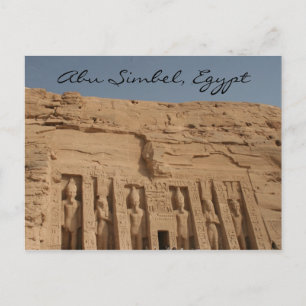 Cartão Postal templo do excelente de simbel da abu