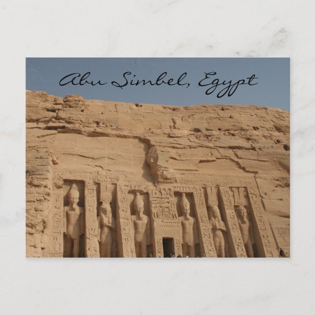 Cartão Postal templo do excelente de simbel da abu (Frente)