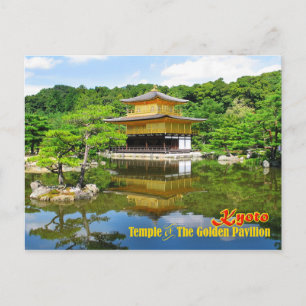 Cartão Postal Templo do Pavilhão do Ouro, Quioto, Japão