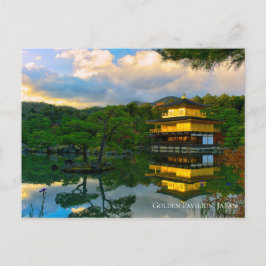 Cartão Postal Templo do Pavilhão Dourado Kyoto Japão Paisagem
