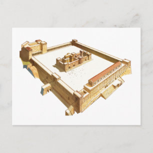Cartão Postal Templo em Jerusalém. Templo de Herod