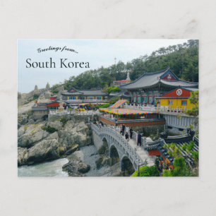 Cartão Postal Templo Haedong Yonggungsa Busan Coreia do Sul