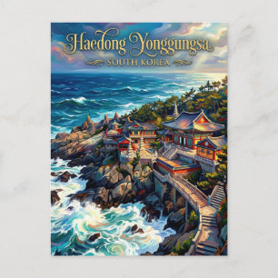 Cartão Postal Templo Haedong Yonggungsa Coreia do Sul