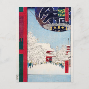 Cartão Postal Templo Kinryuzan em Asakusa por Hiroshige