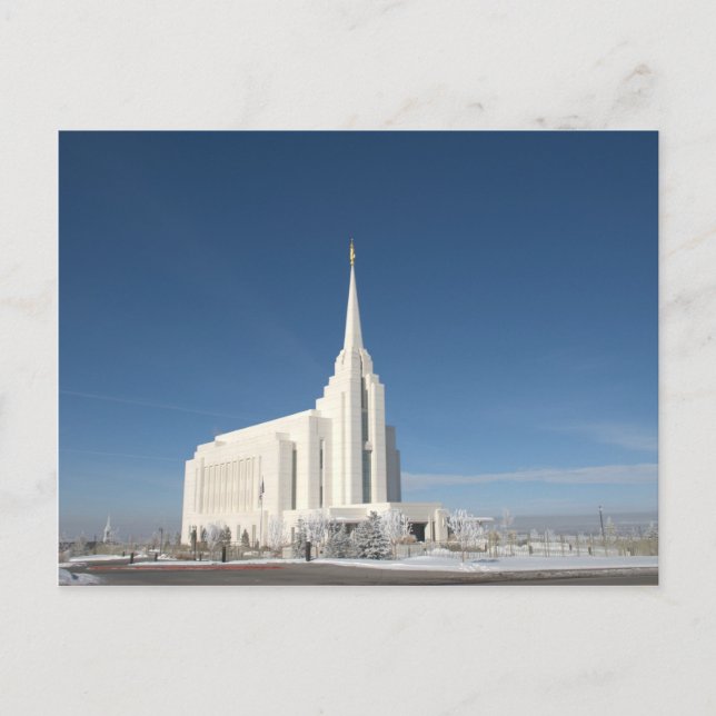 Cartão Postal Templo LDS Rexburg (Frente)