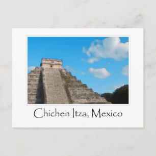 Cartão Postal Templo maia de Chichen Itza no México