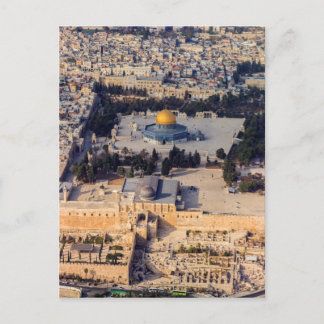 Cartão Postal Templo Monte Jerusalém Cidade Velha Domo da Rocha