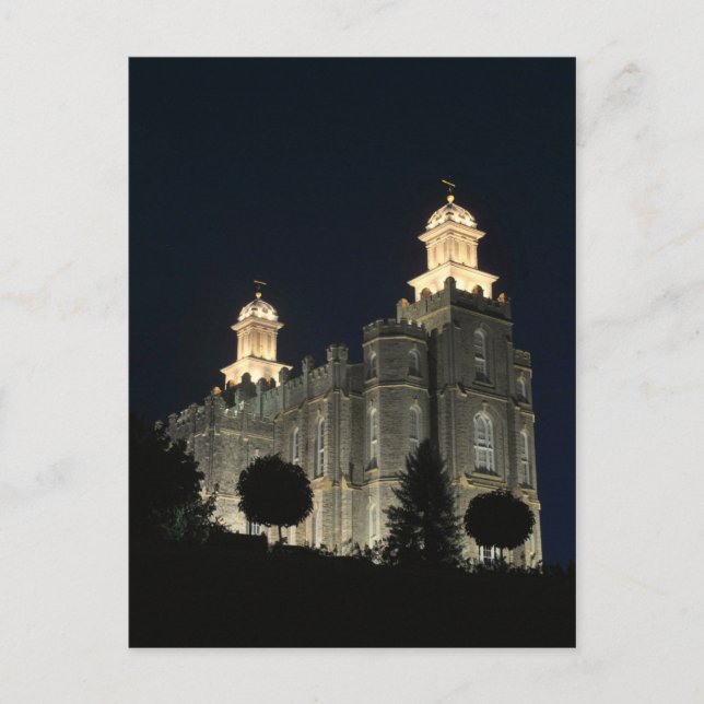 Cartão Postal Templo Mórmon de A Últimos Dias Logan, Utah (Frente)
