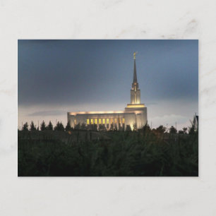 Cartão Postal templo mórmon de oquirrh mountain em utah