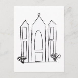 Cartão Postal Templo Mórmon de Salt Lake City simples moderno