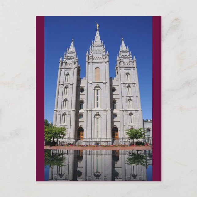 Cartão Postal Templo Mórmon (LDS) em Salt Lake City, Utah (Frente)