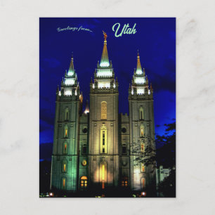 Cartão Postal Templo Mórmon Salt Lake City Utah
