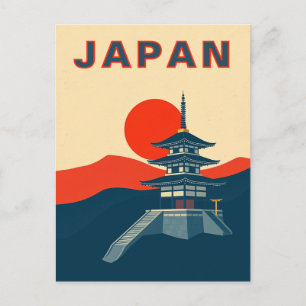 Cartão Postal Templo Pagode Arte Viagem Japão Retrô