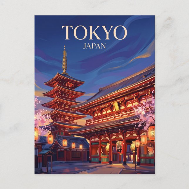Cartão Postal Templo Senso-ji Japão (Frente)