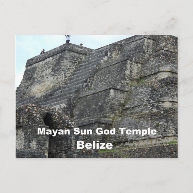 Cartão Postal Templo Sol de Deus Maya, Belize (Frente)