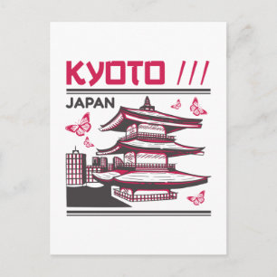 Cartão Postal Templo Tradicional Japonês Arte Urbana Design Kyot