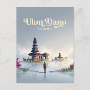 Cartão Postal Templo Ulun Danu Beratan Indonésia