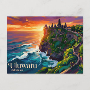 Cartão Postal Templo Uluwatu Indonésia