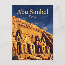 Cartão Postal Templos de Abu Simbel Egito