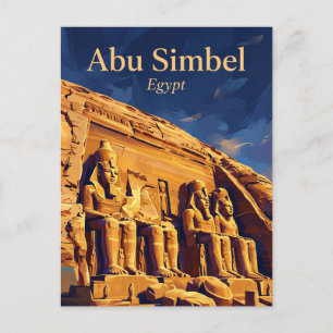 Cartão Postal Templos de Abu Simbel Egito