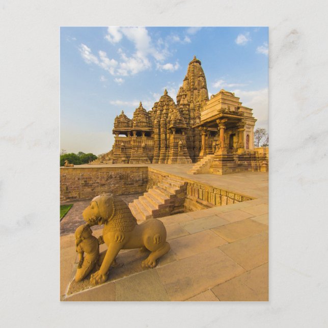 Cartão Postal Templos hindus em Khajuraho (Frente)