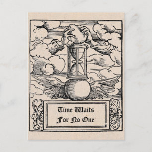 Cartão Postal "Tempo de espera para ninguém" personalizado