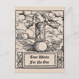 Cartão Postal "Tempo de espera para ninguém" personalizado