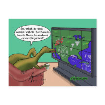 Tempo estranho Dinossauros postais 2