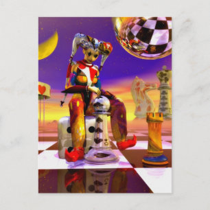 Cartão Postal Tempo Surreal da arte metafísica de Lenny