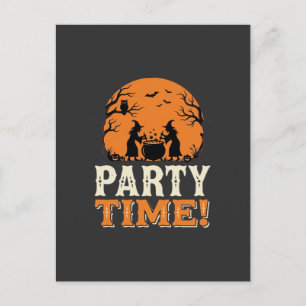 Cartão Postal Temporada de Festa de Halloween Design de Caldeirã