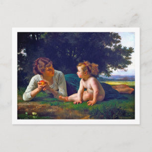 Cartão Postal Temptation, Bouguereau