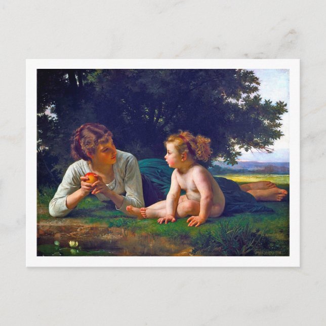 Cartão Postal Temptation, Bouguereau (Frente)