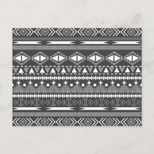 Cartão Postal Tendência Legal incrível padrão tribal Aztec An
