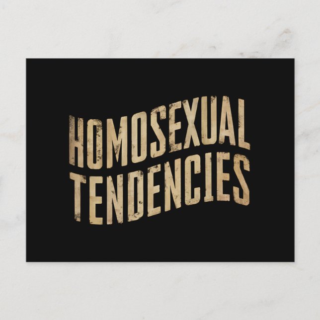 Cartão Postal Tendências homossexuais Gay do Orgulho Lésbico LGB (Frente)