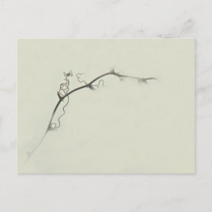Cartão Postal Tendrils de Silvas na Névoa - Minimalismo