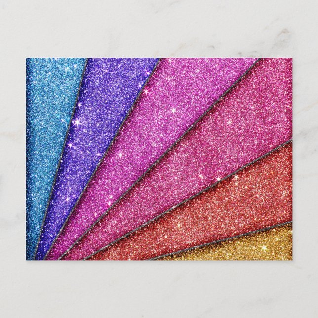 Cartão Postal Tendy Geometry Glitter Stripes (Frente)