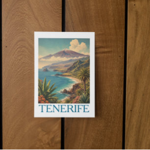 Cartão Postal Tenerife Colorido Ilhas Canárias Vista do Monte Te