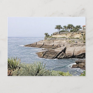 Cartão Postal Tenerife, pintado